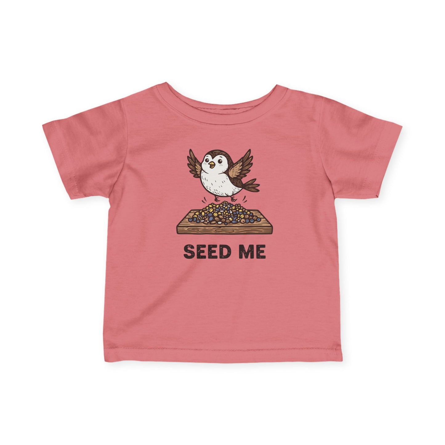 "Seed Me" Infant Tee — Cute Hungry Baby Bird Graphic Shirt