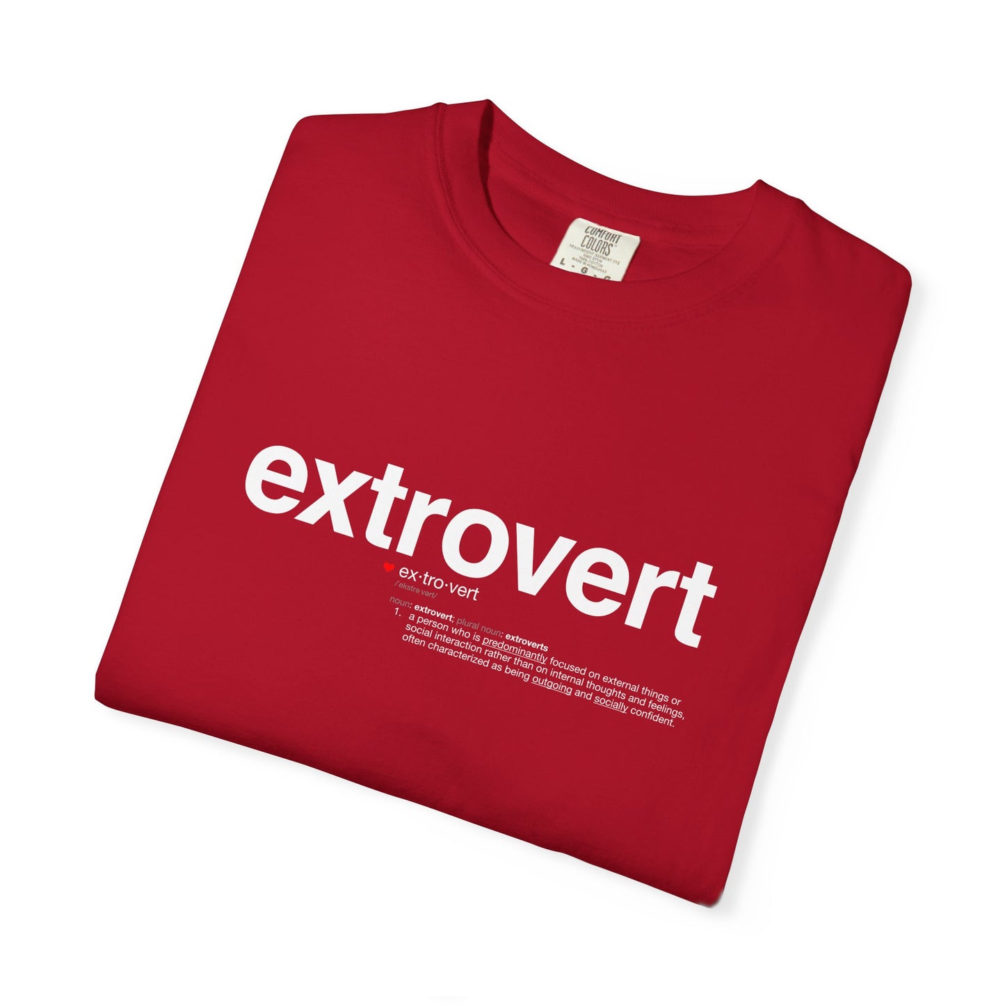 Extrovert T-Shirt — "Extrovert" Front + Nutrition Facts Back Graphic Tee