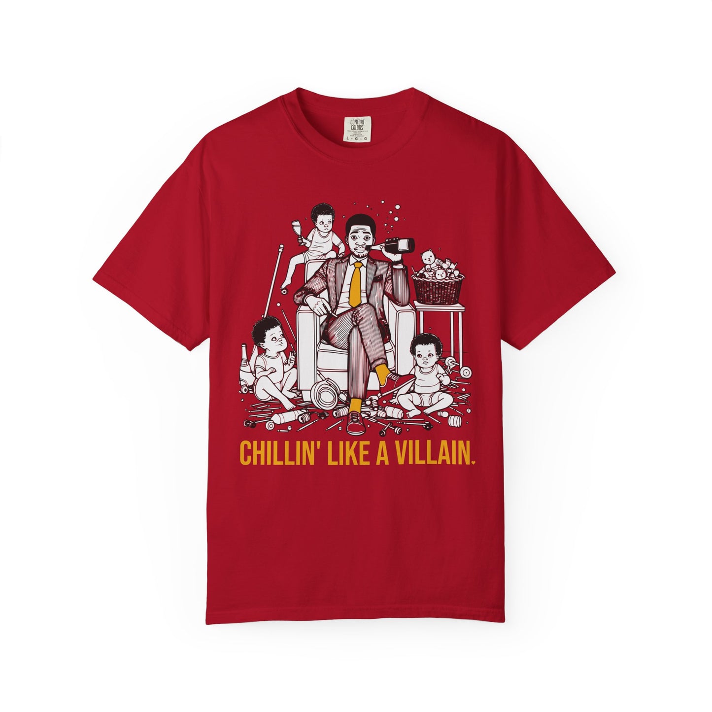 "Chillin' Like A Villain" T-Shirt — Cool Suit & Tie Family Man Graphic Tee