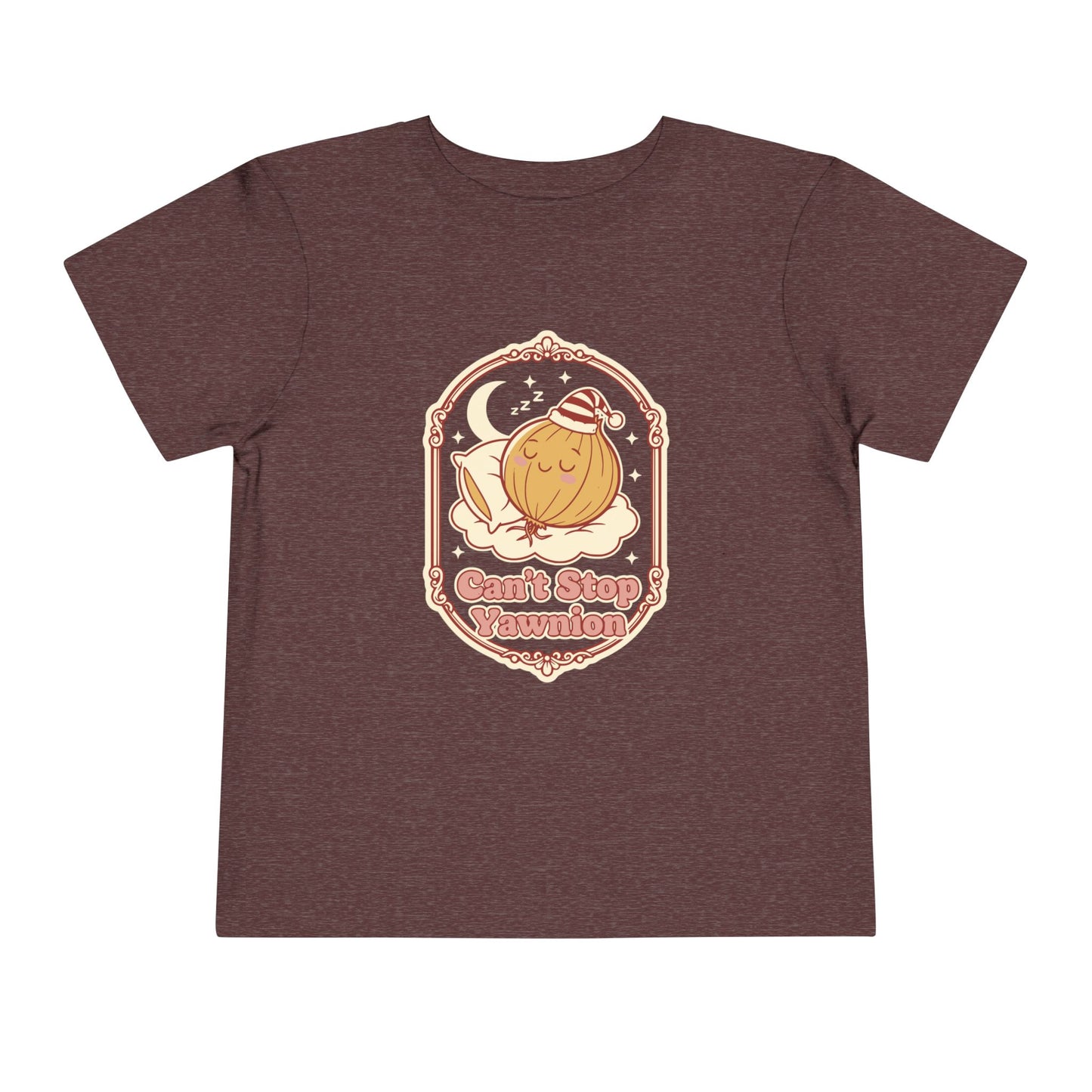 "Can't Stop Yawnion" Toddler Tee — Cute Sleeping Onion Graphic