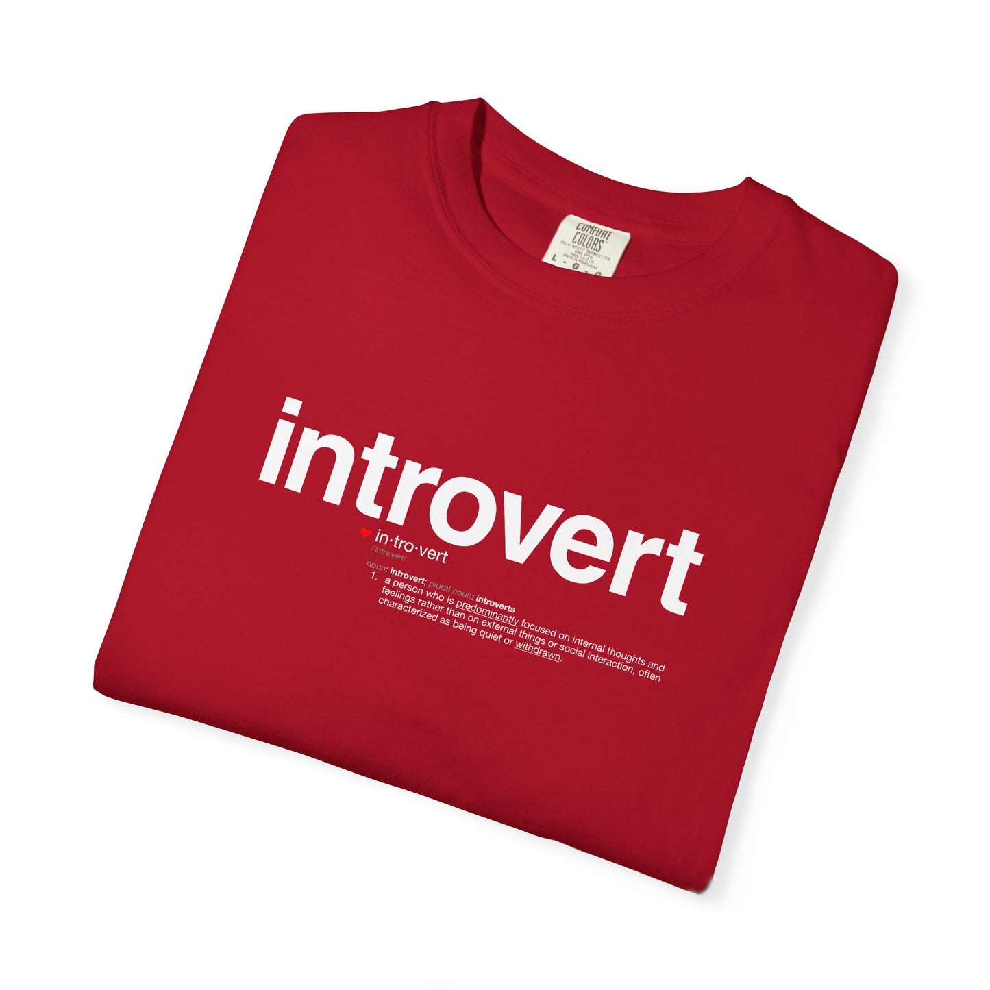 Introvert T-Shirt — "Introvert" Front + Nutrition Facts Back Graphic Tee