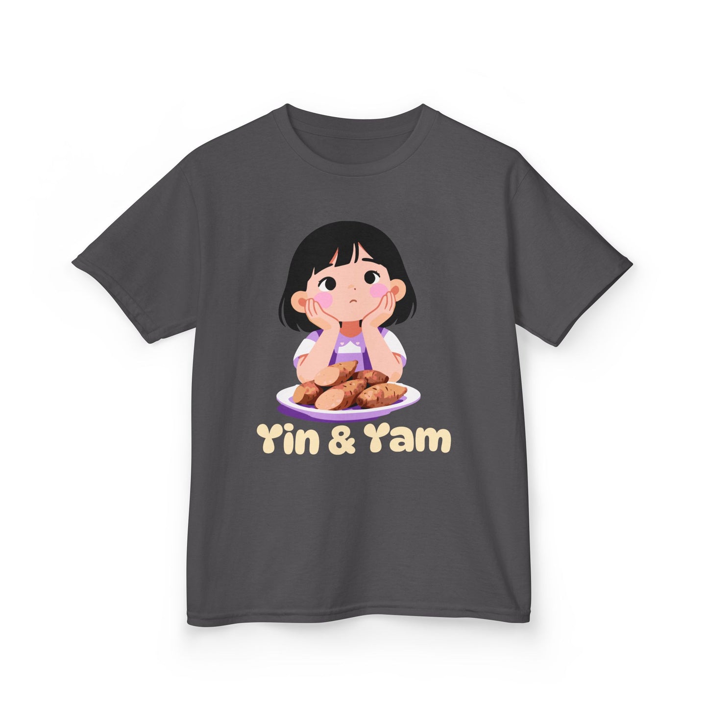 "Yin & Yam" Youth Tee — Cute Girl Sweet Potato Graphic Kids T‑Shirt