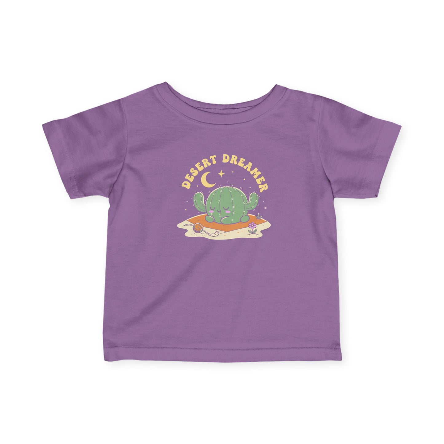 “Desert Dreamer” Infant Tee — Cute Sleeping Cactus Baby Shirt