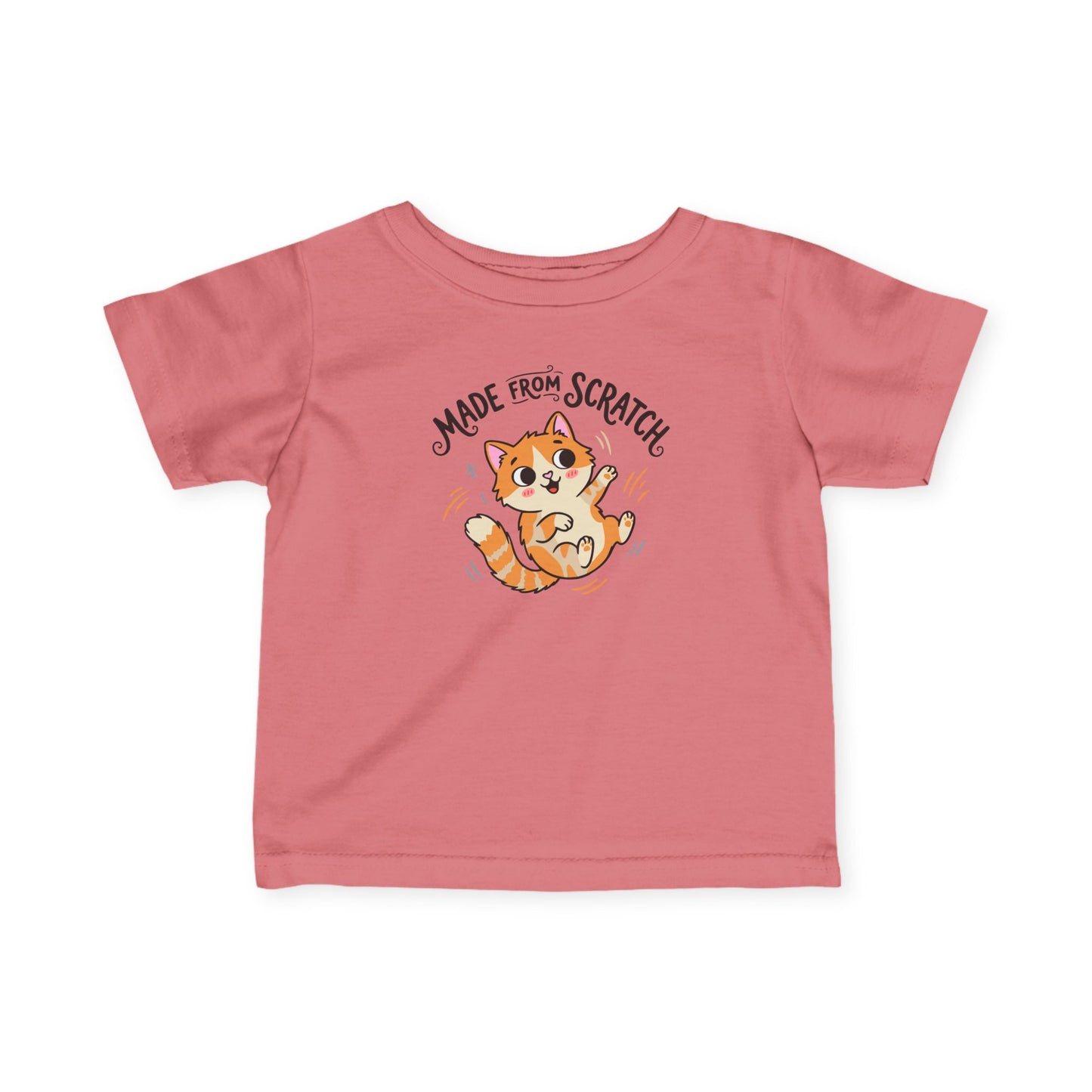 "Made From Scratch" Infant Tee — Cute Ginger Kitten Baby Shirt