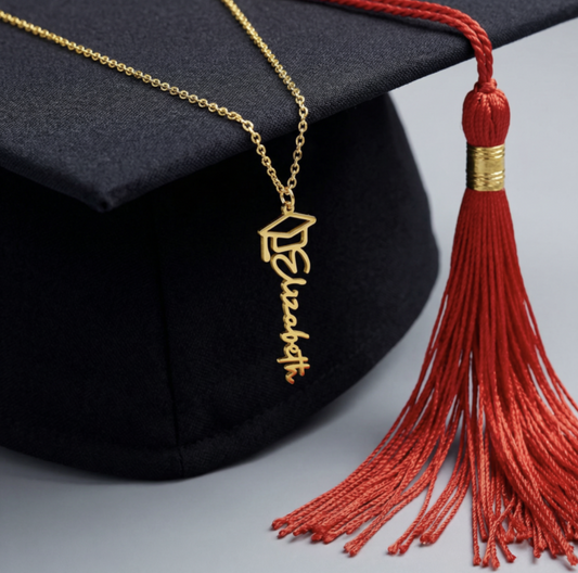 Personalized Graduation Name Necklace | 18K gold finish | Meaningful Keepsake Senior Gift