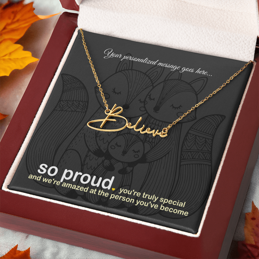 Signature Name Necklace: Personalized for that special someone | 18K gold finish