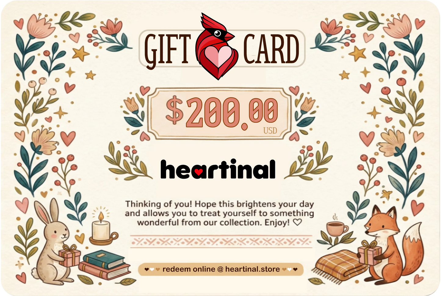 heartinal® Gift Card ❤︎ For every occasion