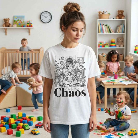 "Calm Under Chaos" T-Shirt — Mom Life Chaos Graphic Tee