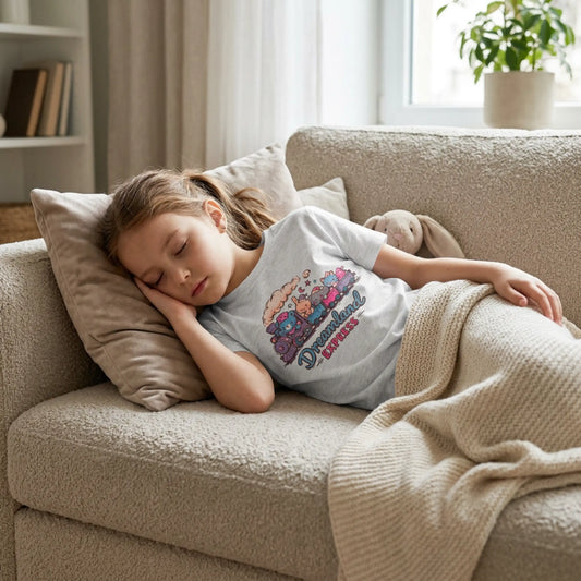 "Dreamland Express" Youth Tee — Cute Train & Animal Crew Kids Shirt