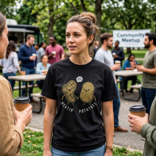 Meatin' Potatoes T-Shirt — Cute Steak & Potato Graphic Tee