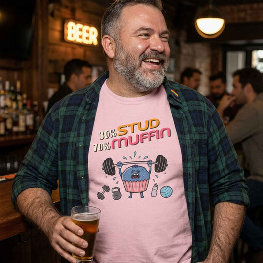 "Stud Muffin" T-Shirt — Cute Funny Gym Cupcake Fitness Design