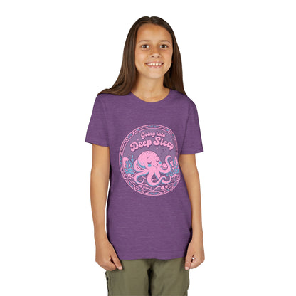 "Going Into Deep Sleep" Youth Tee — Cute Octopus Underwater Graphic Shirt