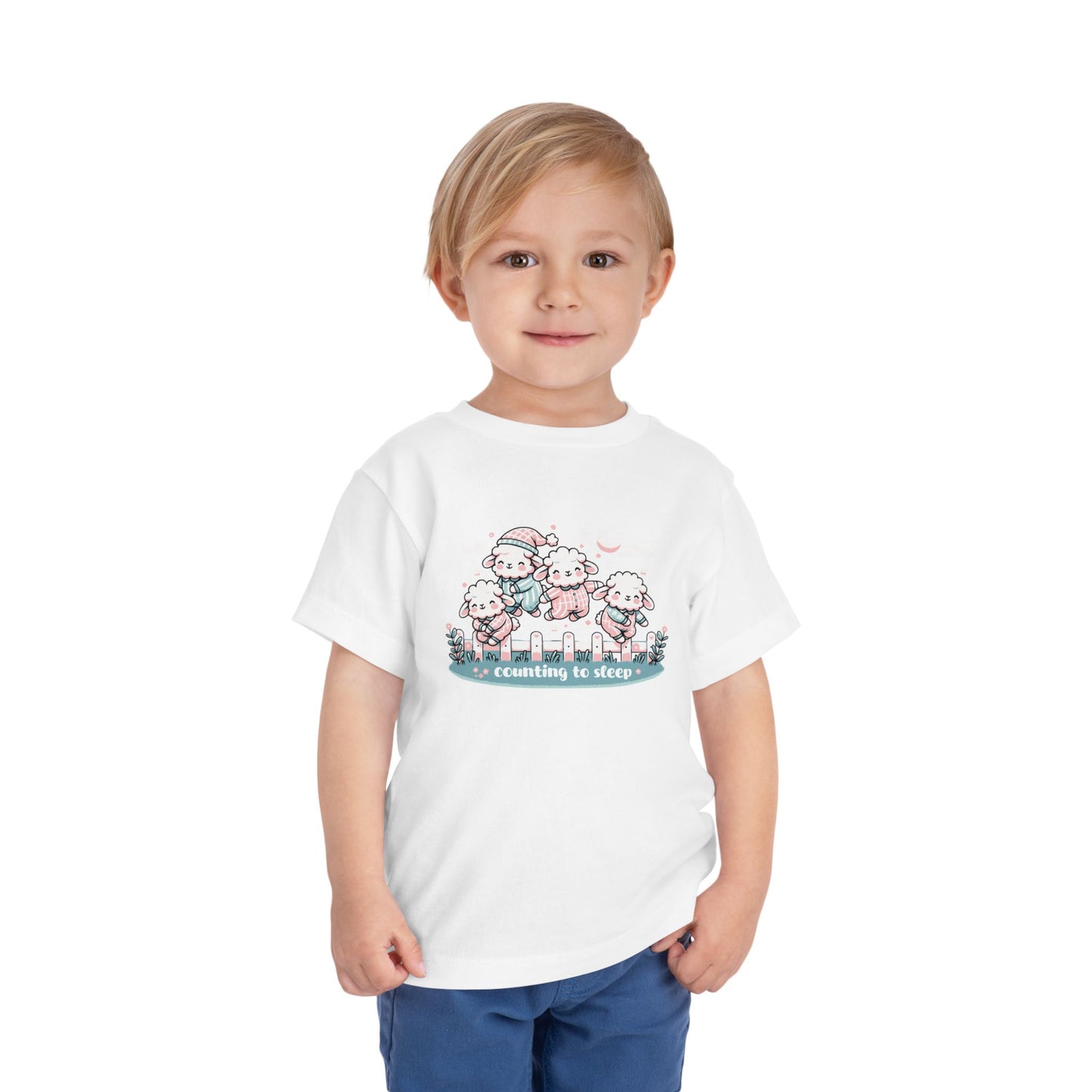 "Counting to Sleep" Toddler Tee — Cute Sleepy Sheep Bedtime Shirt