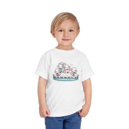 "Counting to Sleep" Toddler Tee — Cute Sleepy Sheep Bedtime Shirt