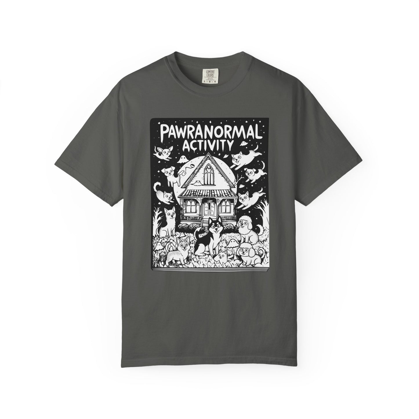 "Pawranormal Activity" Dog T-Shirt - Haunted House Fun Graphic Tee