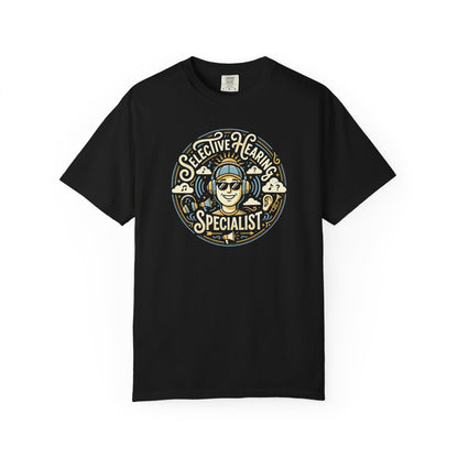 Selective Hearing Specialist T-Shirt — Funny Earbuds Graphic Tee