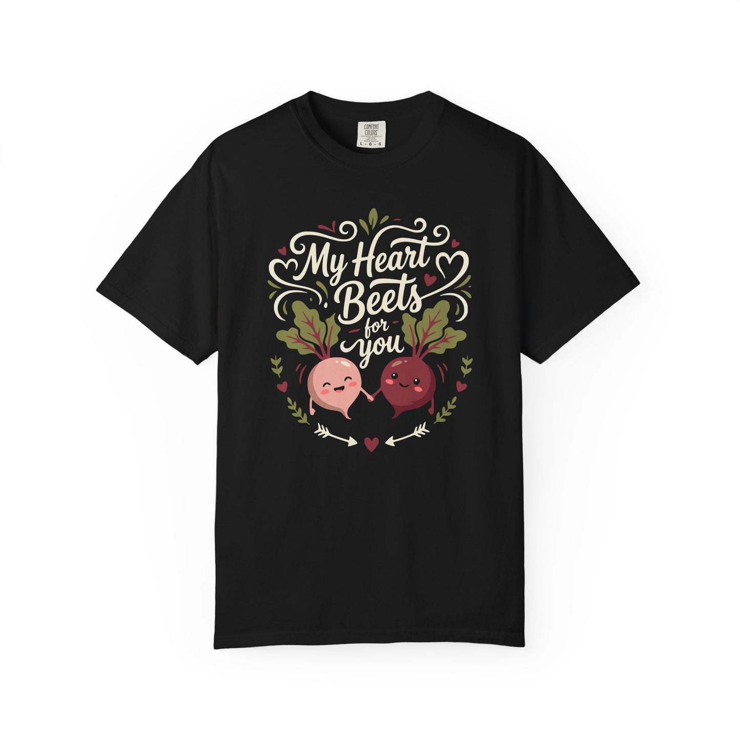 “My Heart Beets for You” T-Shirt — Cute Veggie Valentine Beet Couple Graphic Tee