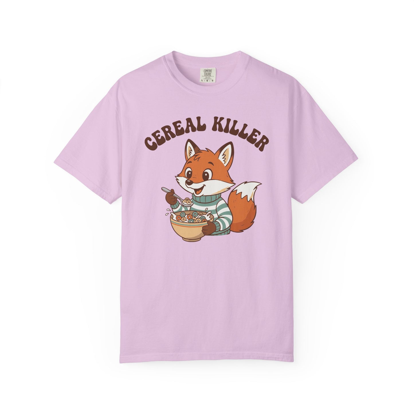 "Cereal Killer" T-Shirt — Cute Fox Eating Cereal Graphic Tee