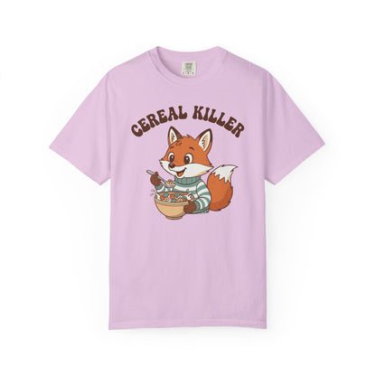 "Cereal Killer" T-Shirt — Cute Fox Eating Cereal Graphic Tee