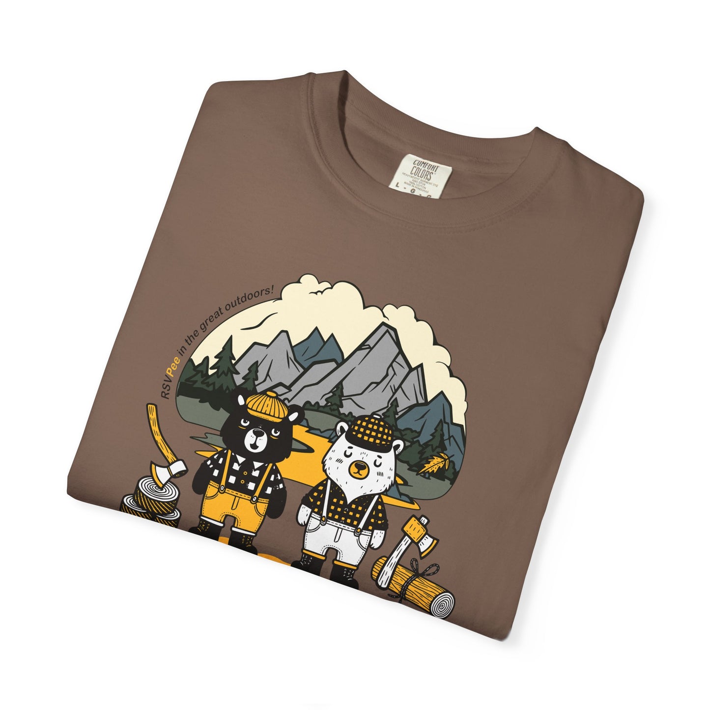 Slumberjack Party T-Shirt — Outdoor Pee Lumberjack Mountain Bears Graphic Tee
