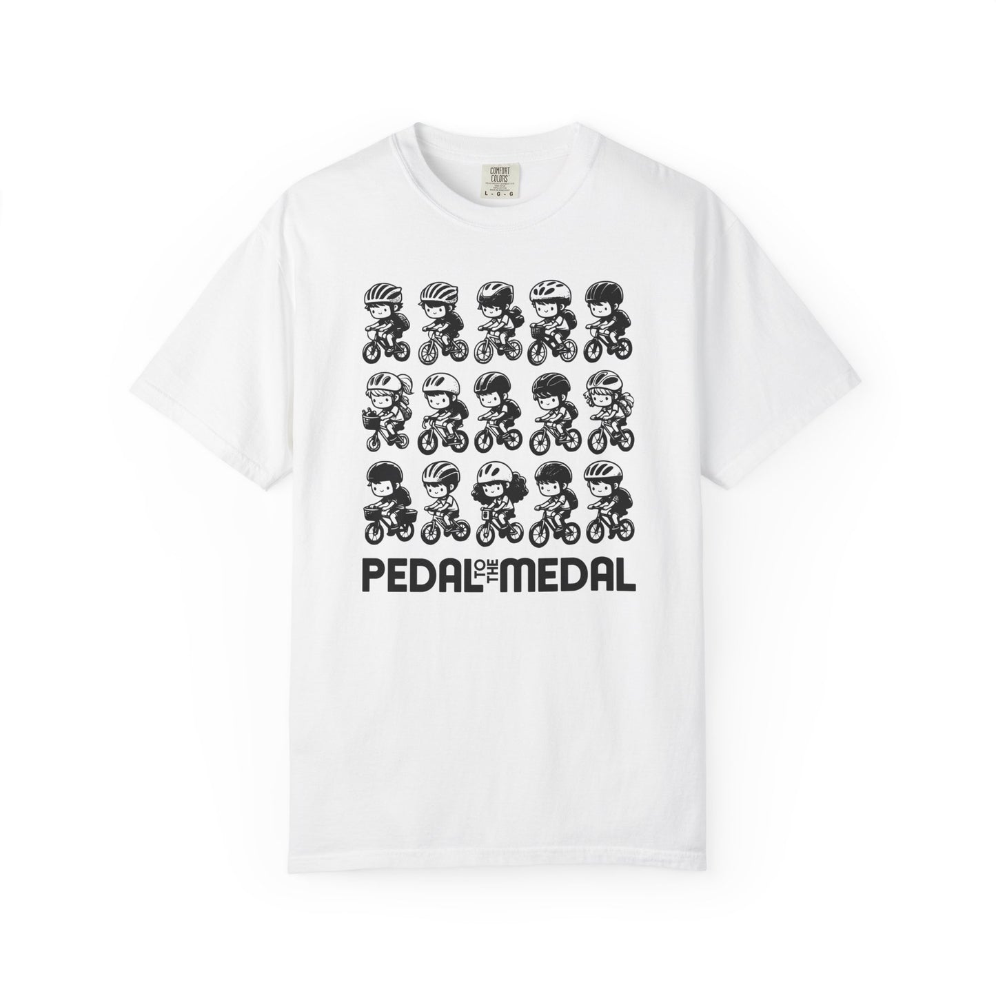 Pedal for the Medal Graphic Tee — Cute Cycling Crew Illustration T-Shirt