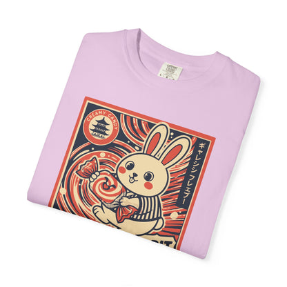 "Galaxy Rabbit" Milk Candy Graphic T-Shirt — Cute Japanese Anime Bunny Tee