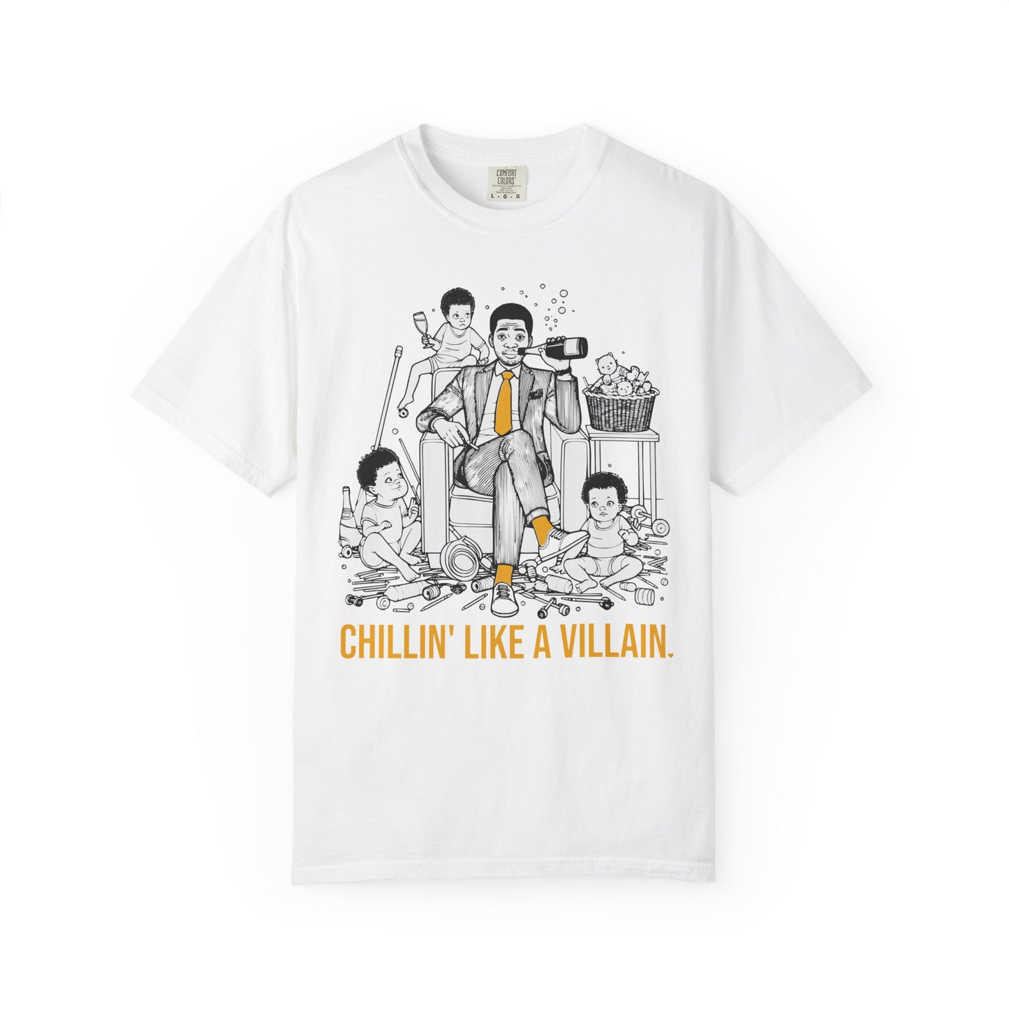 "Chillin' Like A Villain" T-Shirt — Cool Suit & Tie Family Man Graphic Tee