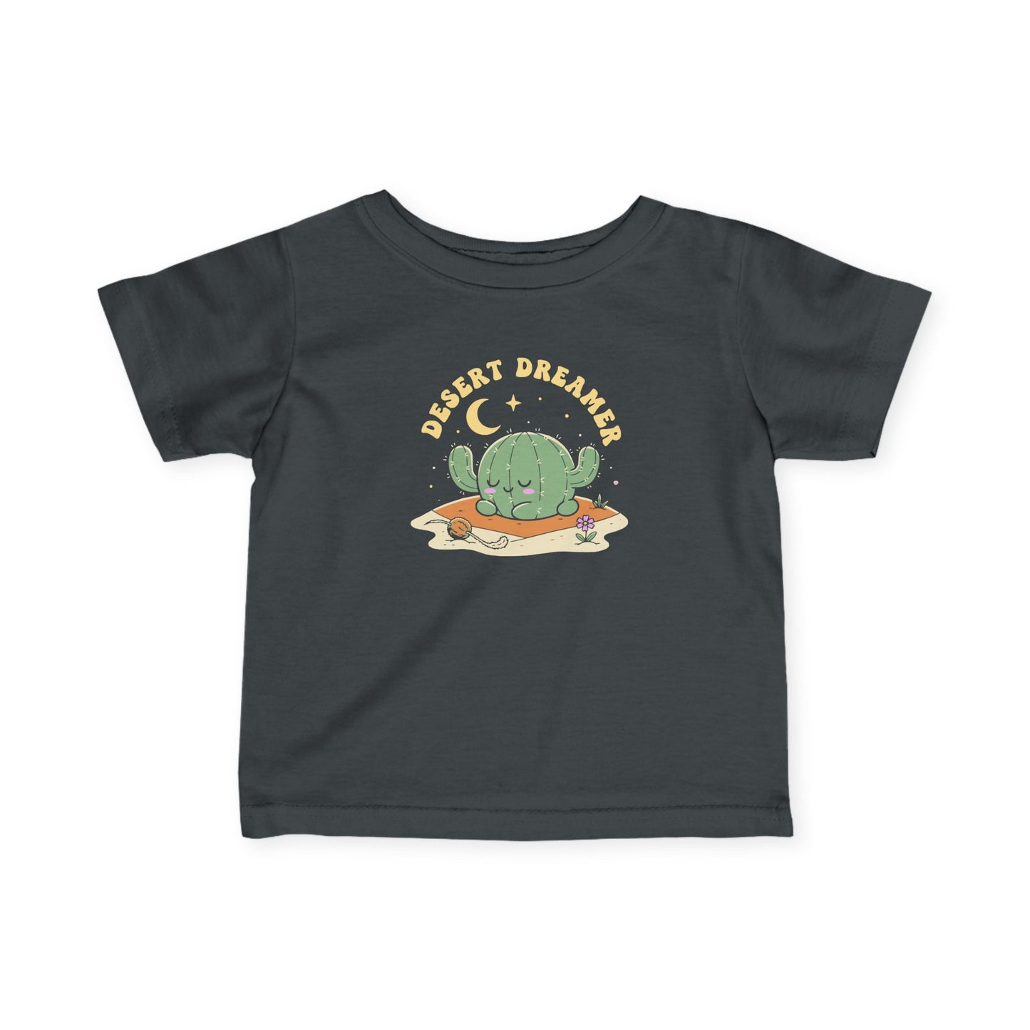 “Desert Dreamer” Infant Tee — Cute Sleeping Cactus Baby Shirt
