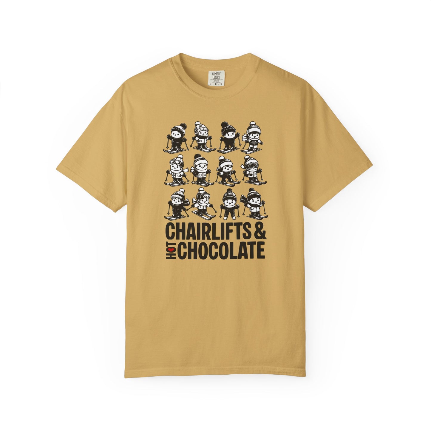 Chairlifts & Hot Chocolate T-Shirt — Cute Ski Lovers Winter Tee