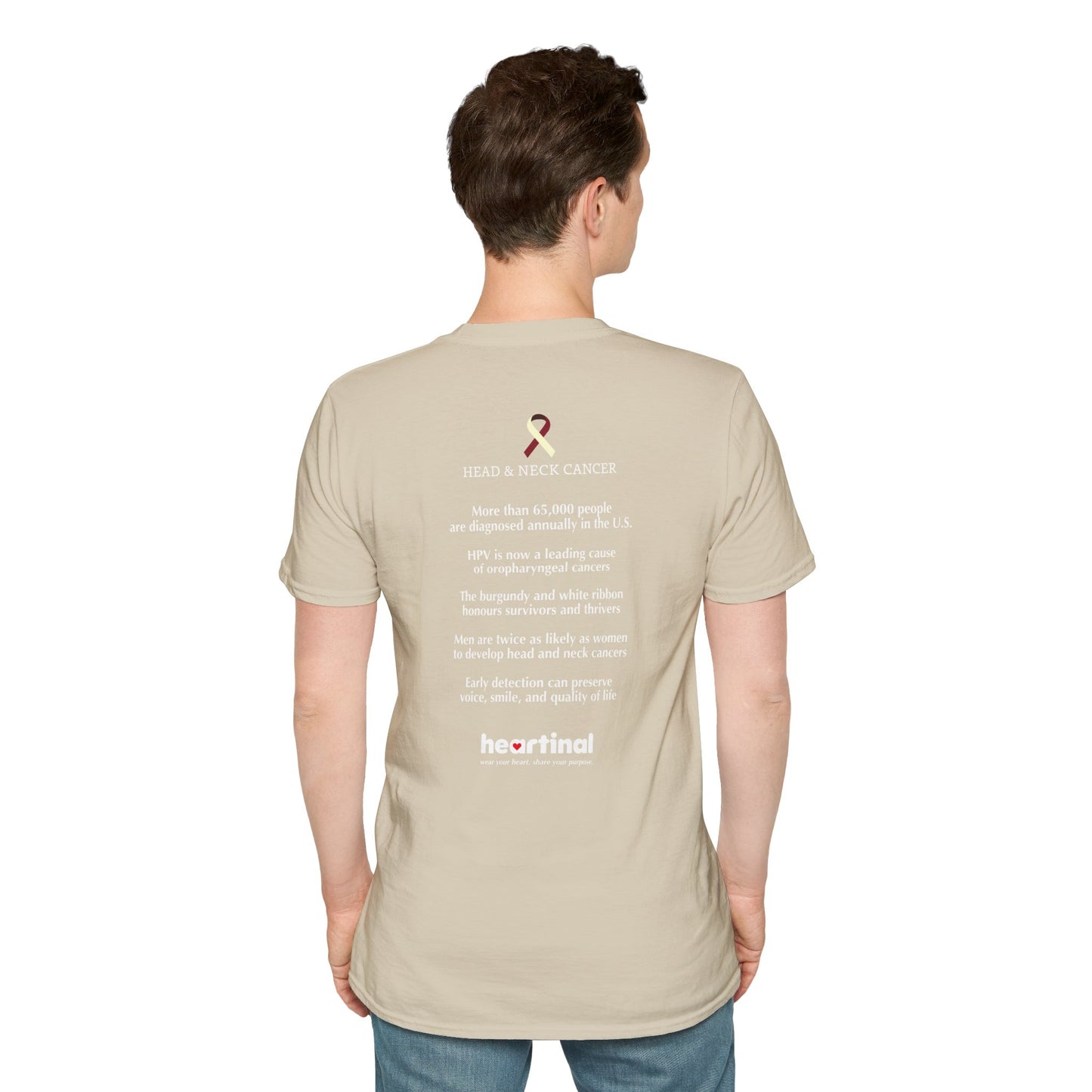 Ivory Burgundy Strong T-Shirt — Head & Neck Cancer Fight Club Awareness Tee