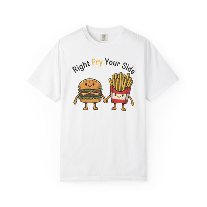 Right Fry Your Side Burger & Fries T-Shirt - Cheeseburger French Fries Retro Tee