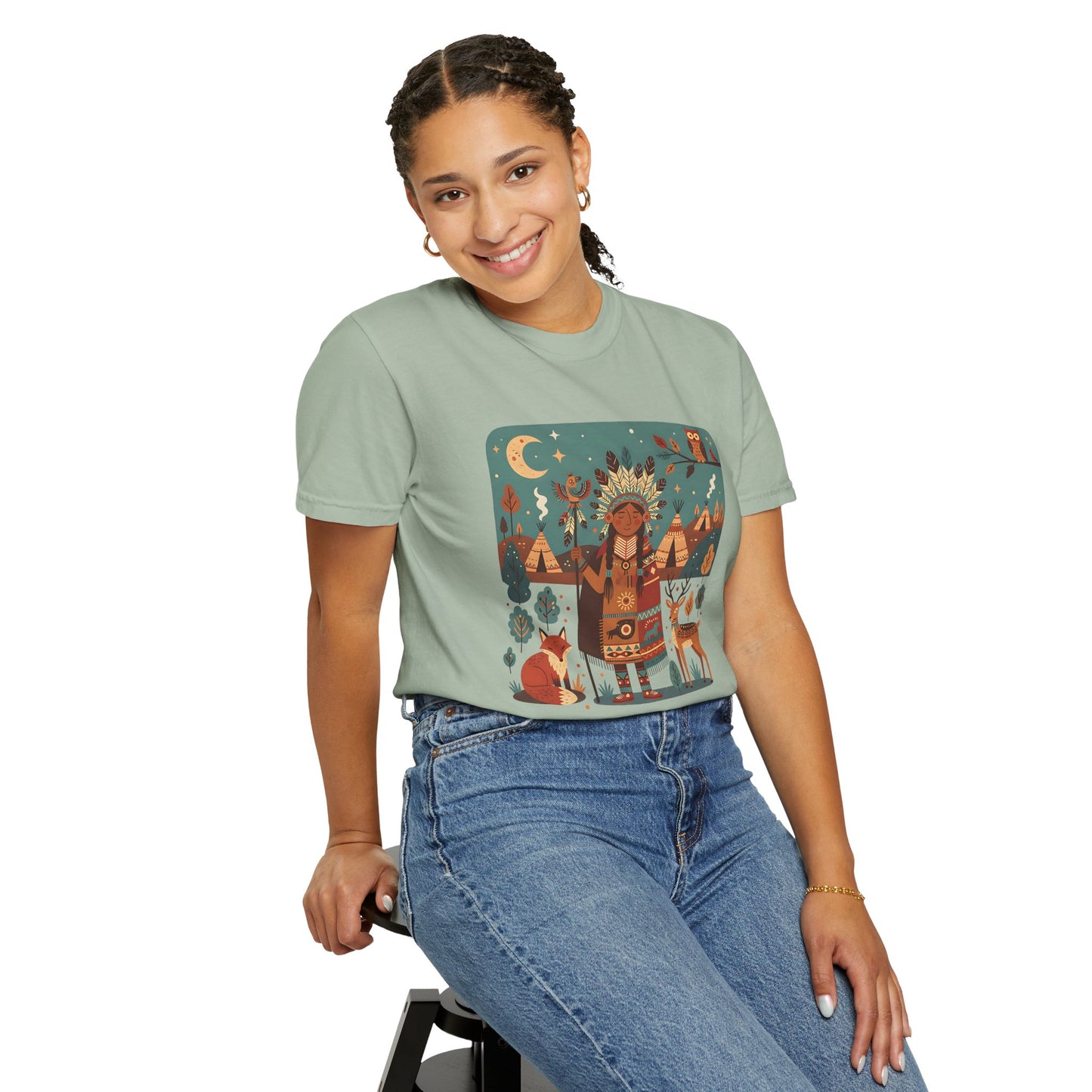 'Spirit of the Plains' T-Shirt — Native-Inspired Spiritual Graphic Tee