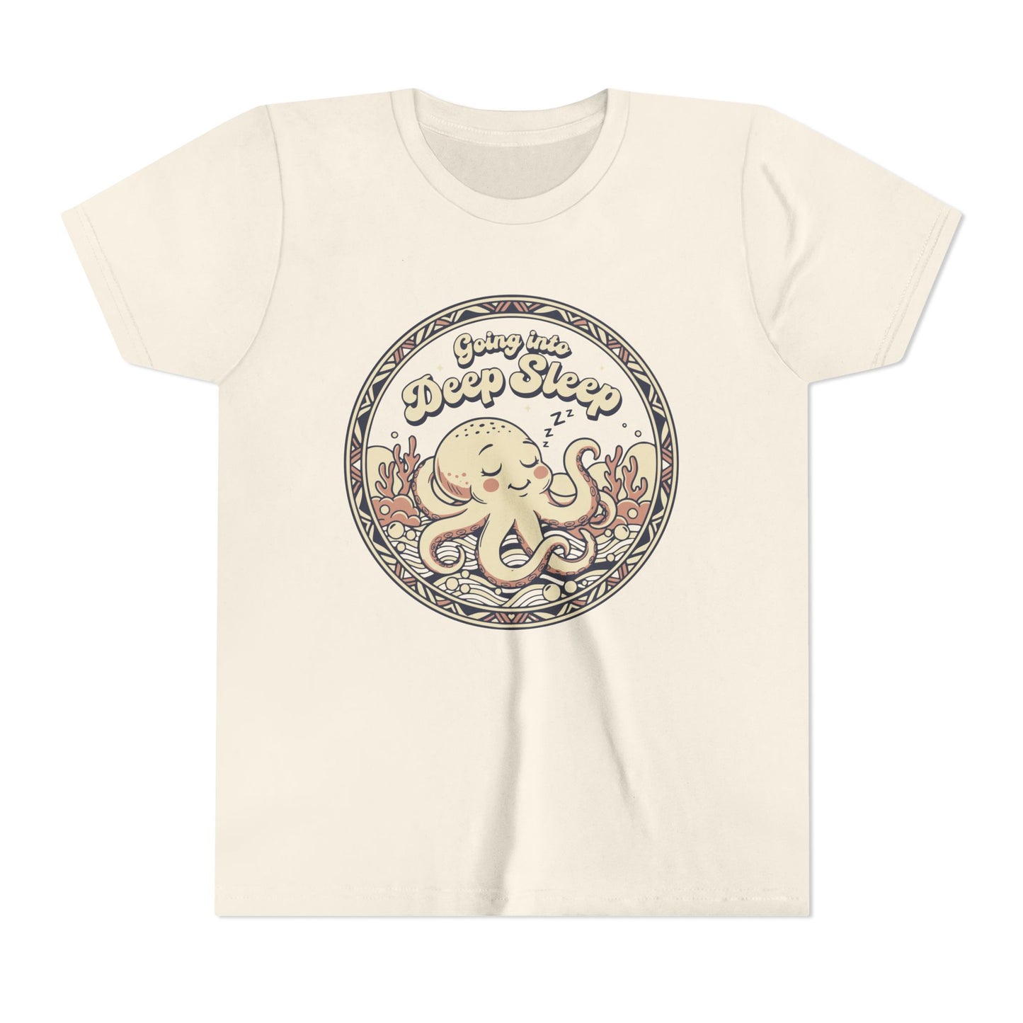 "Going Into Deep Sleep" Youth Tee — Cute Octopus Underwater Graphic Shirt