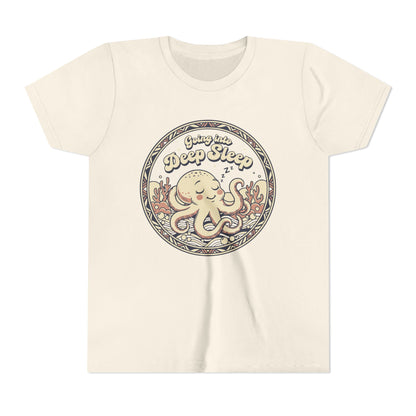 "Going Into Deep Sleep" Youth Tee — Cute Octopus Underwater Graphic Shirt