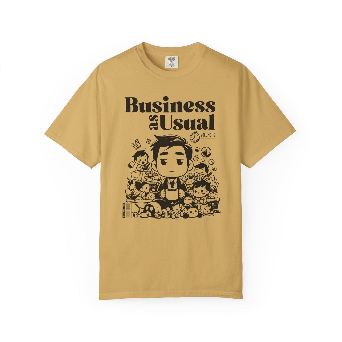"Business as Usual" T-Shirt — Cute Chibi Office Worker Graphic Tee