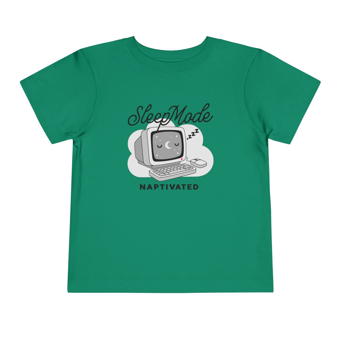 "Sleep Mode Naptivated" Toddler Tee — Cute Vintage Computer Nap T-Shirt