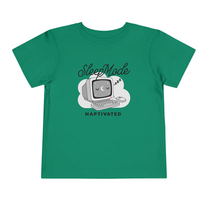 "Sleep Mode Naptivated" Toddler Tee — Cute Vintage Computer Nap T-Shirt
