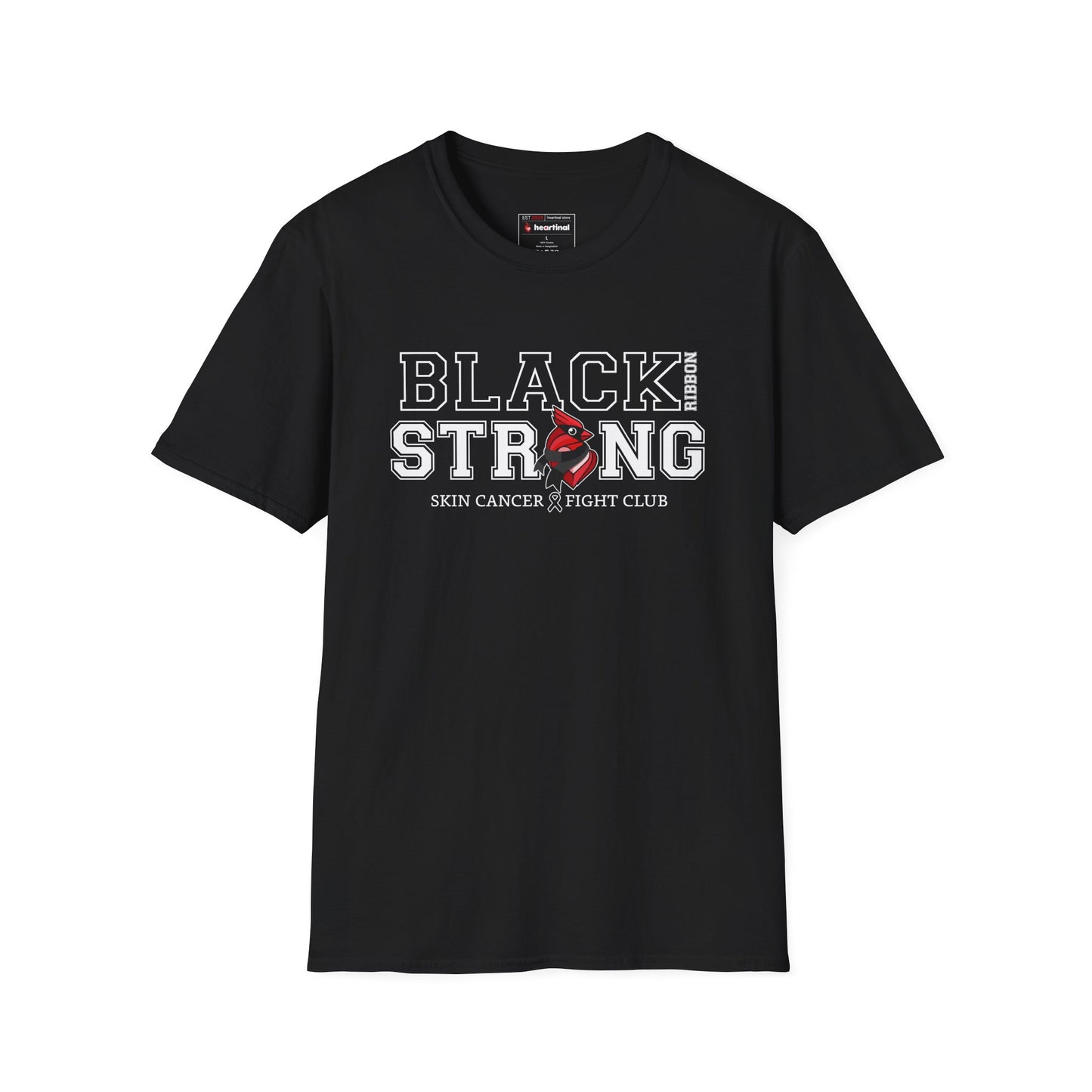 Black Ribbon Strong T-Shirt — Skin Cancer Fight Club Awareness Tee