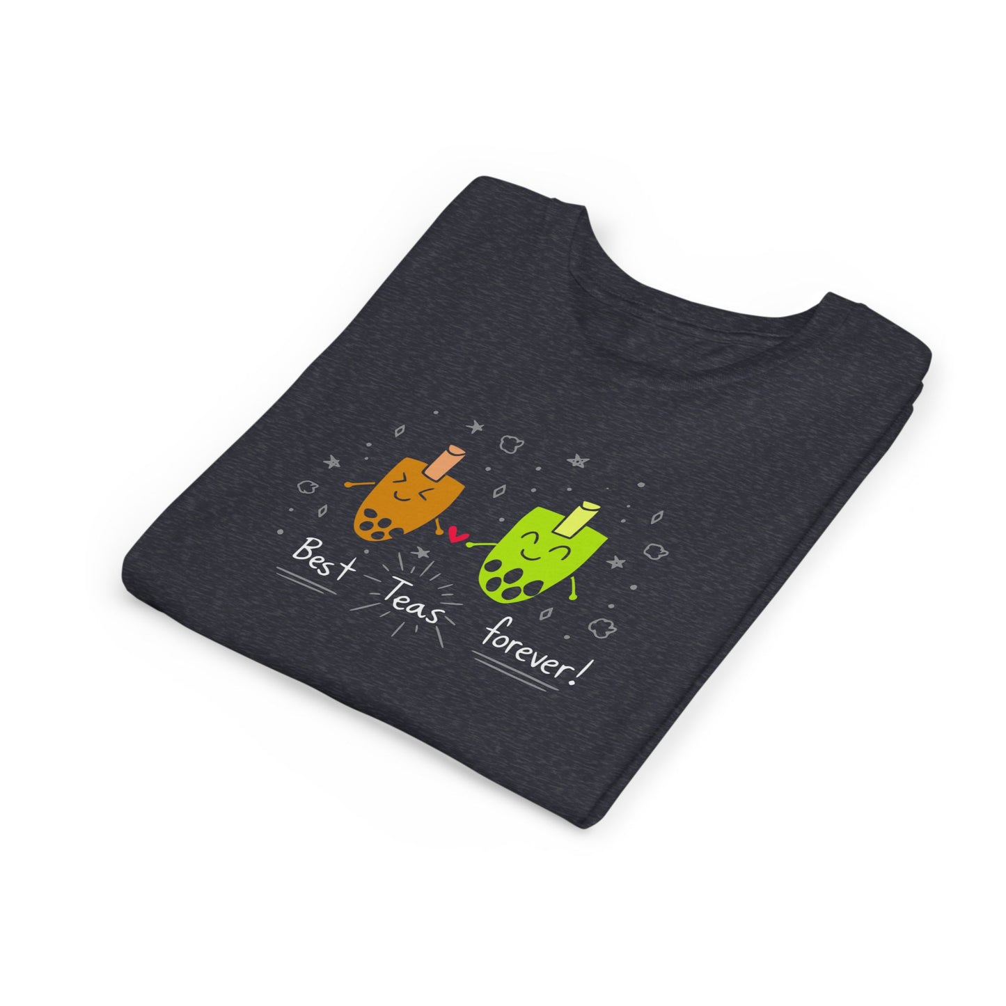 "Best Teas Forever" Youth Tee – Cute Bubble Tea Friends BFF Graphic T-Shirt