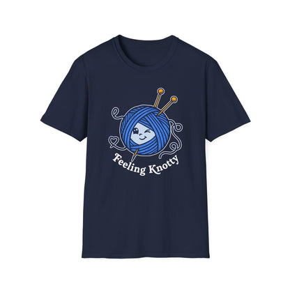 Feeling Knotty T-Shirt — Cute Knitting Yarn Ball Tee for Crafters