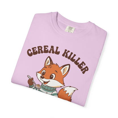 "Cereal Killer" T-Shirt — Cute Fox Eating Cereal Graphic Tee