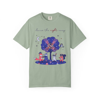 Dance the Night Away T-Shirt — Night Forest Animals Graphic Tee