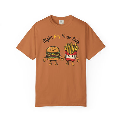 Right Fry Your Side Burger & Fries T-Shirt - Cheeseburger French Fries Retro Tee