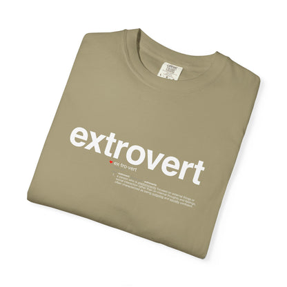 Extrovert T-Shirt — "Extrovert" Front + Nutrition Facts Back Graphic Tee
