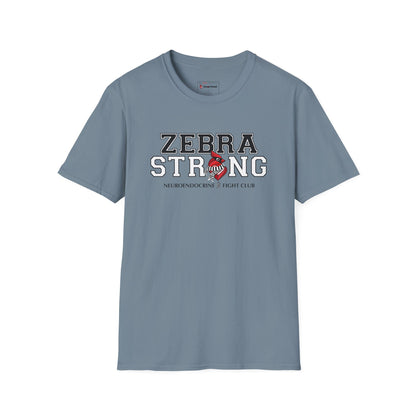 Zebra Strong T-Shirt — Neuroendocrine Cancer Fight Club Awareness Support Tee