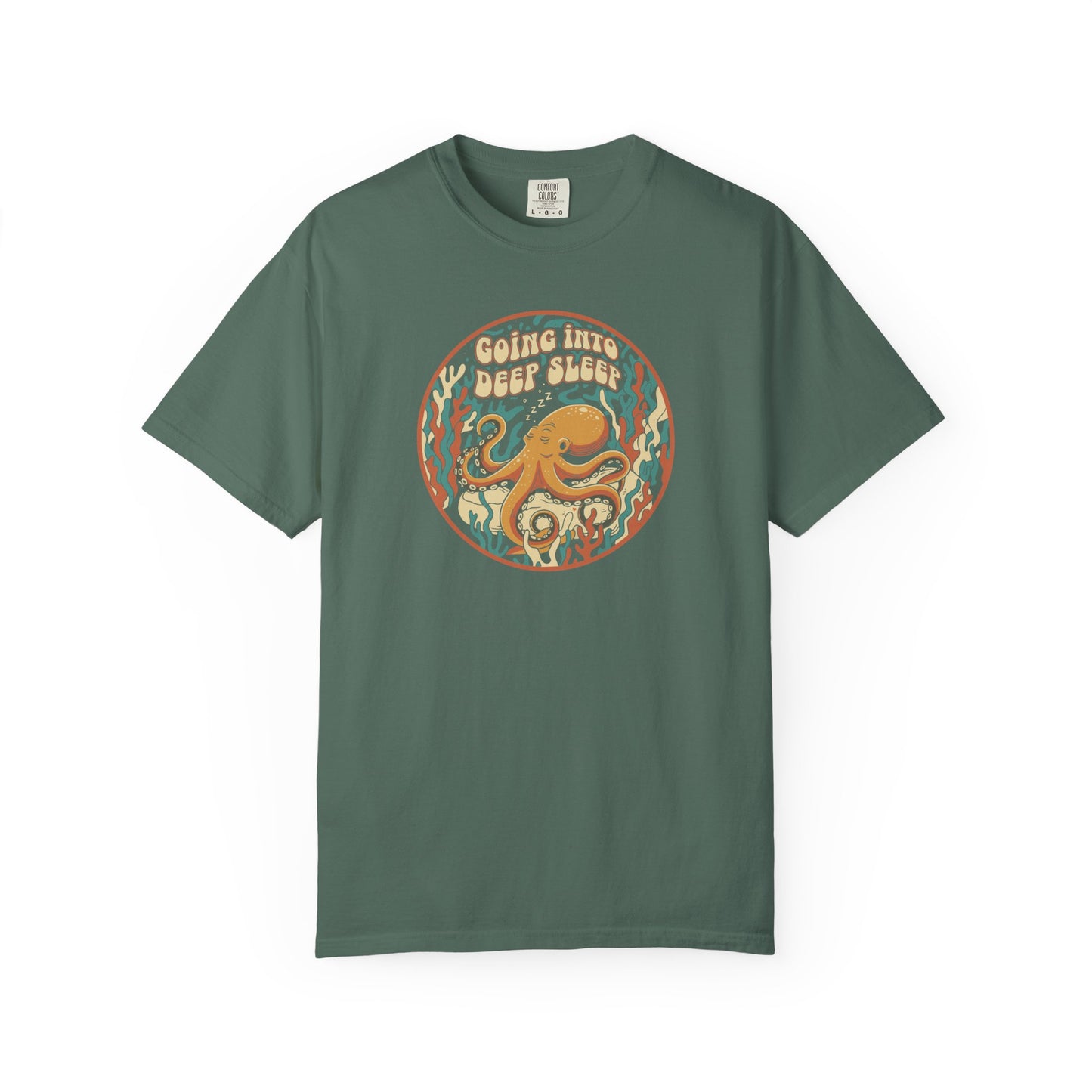 Going Into Deep Sleep Octopus T-Shirt — Vintage Ocean Sleep Graphic Tee