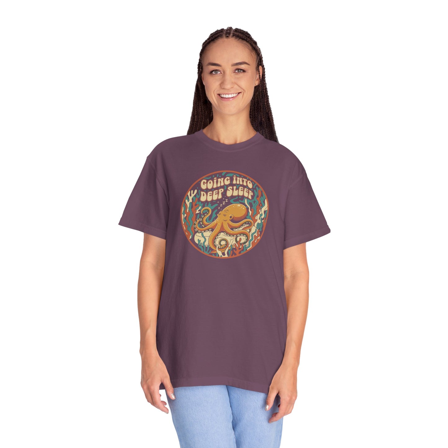 Going Into Deep Sleep Octopus T-Shirt — Vintage Ocean Sleep Graphic Tee