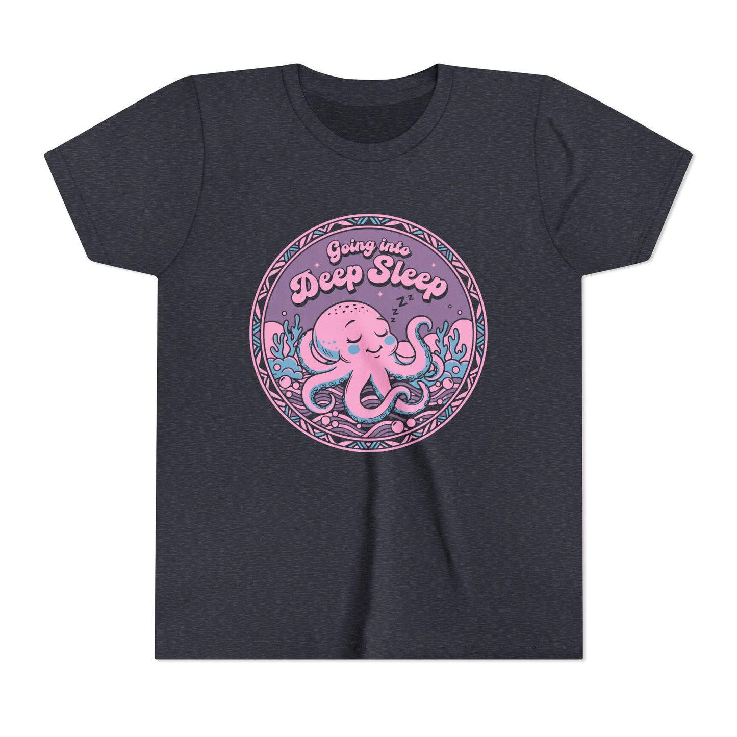 "Going Into Deep Sleep" Youth Tee — Cute Octopus Underwater Graphic Shirt