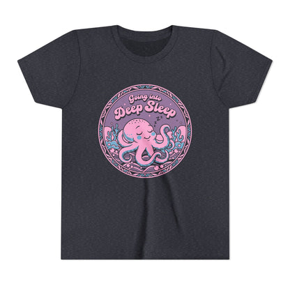 "Going Into Deep Sleep" Youth Tee — Cute Octopus Underwater Graphic Shirt