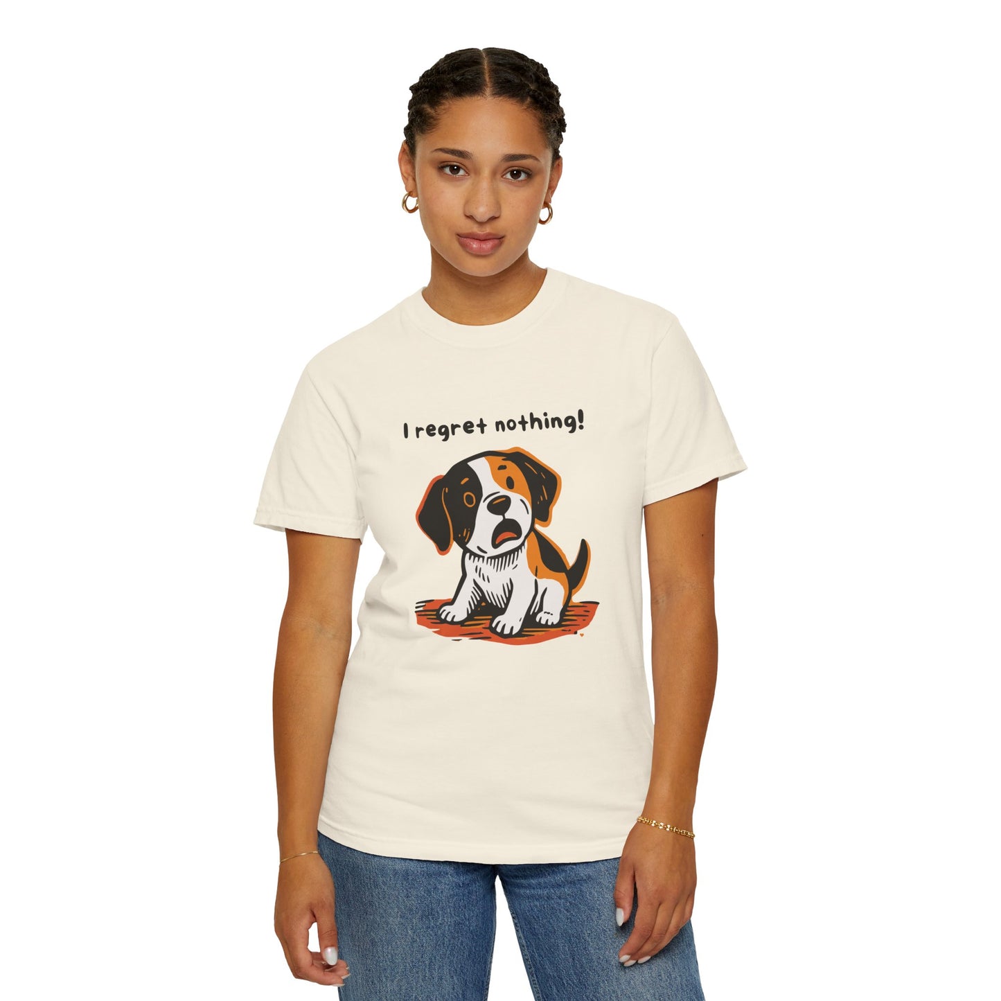 "I Regret Nothing" Unisex Tee - Funny Puppy T-Shirt